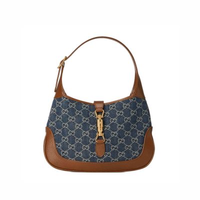 Gucci Jackie 1961 Replica Denim Small Shoulder Bag