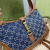 Best Replicas Bags - Gucci Jackie 1961 Replica Denim Small Shoulder Bag Shop For Best Louis Vuitton LV Replica Bags With Cheap Price