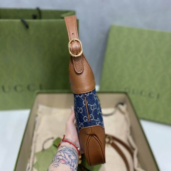 Gucci Jackie 1961 Replica Denim Small Shoulder Bag - Image 9