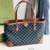 Best Replicas Bags - Replica Gucci Ophidia GG Medium Denim Tote 631685 Shop For Best Louis Vuitton LV Replica Bags With Cheap Price