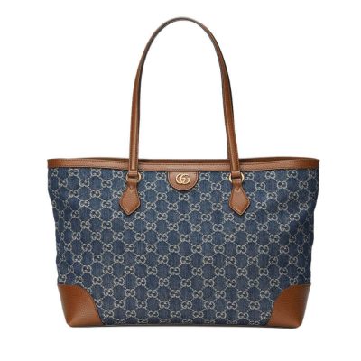 Replica Gucci Ophidia GG Medium Denim Tote 631685