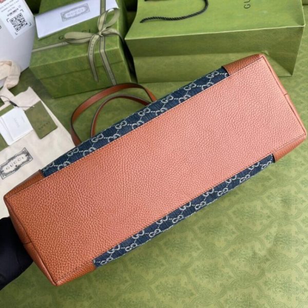 Replica Gucci Ophidia GG Medium Denim Tote 631685 - Image 6