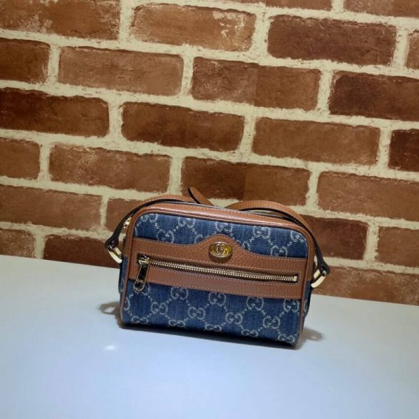 Replica Gucci Ophidia GG Mini Denim Crossbody Bag - Image 2