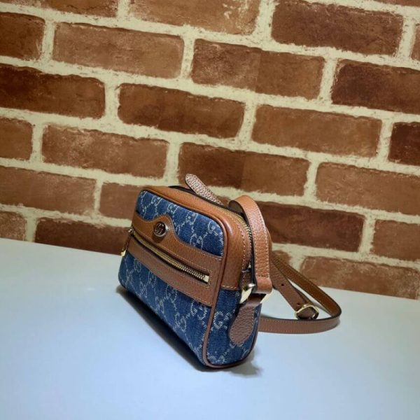 Replica Gucci Ophidia GG Mini Denim Crossbody Bag - Image 3