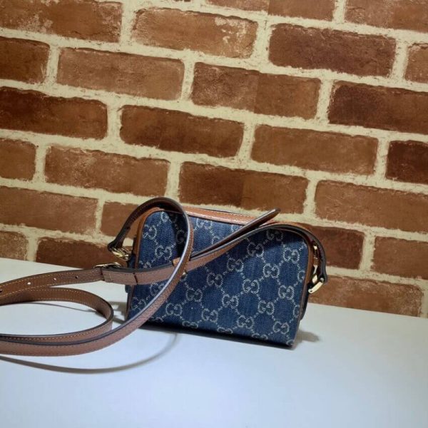 Replica Gucci Ophidia GG Mini Denim Crossbody Bag - Image 4