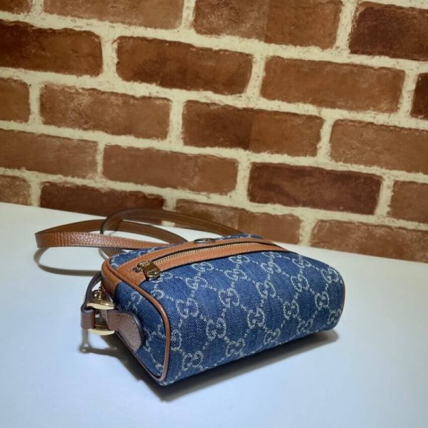 Replica Gucci Ophidia GG Mini Denim Crossbody Bag - Image 5