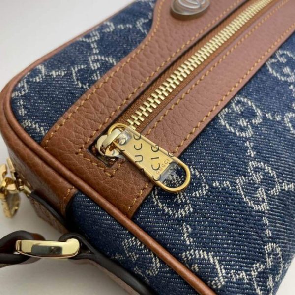 Replica Gucci Ophidia GG Mini Denim Crossbody Bag - Image 7