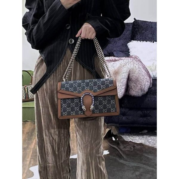 Replica Gucci Denim Dionysus Shoulder Bag | Stylish & Compact - Image 4