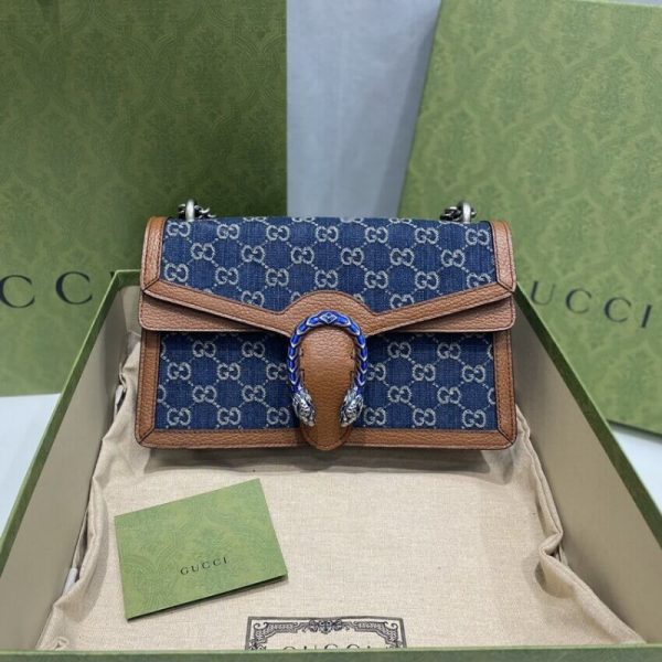 Replica Gucci Denim Dionysus Shoulder Bag | Stylish & Compact - Image 5