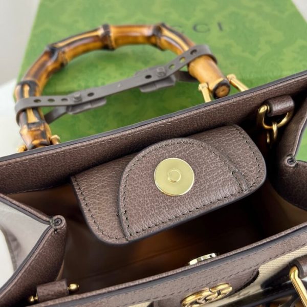 Replica Gucci Diana Jumbo GG Mini Tote Bag – Brown - Image 11