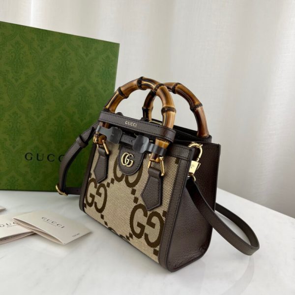 Replica Gucci Diana Jumbo GG Mini Tote Bag – Brown - Image 5