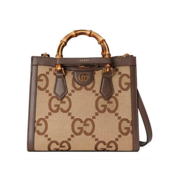 Replica Gucci Diana Jumbo GG Brown Tote Bag 660195