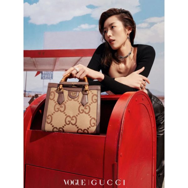 Replica Gucci Diana Jumbo GG Brown Tote Bag 660195 - Image 8