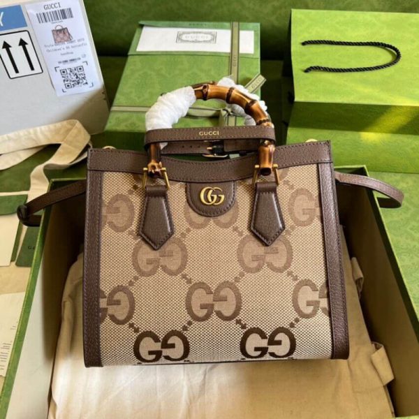 Replica Gucci Diana Jumbo GG Brown Tote Bag 660195 - Image 9