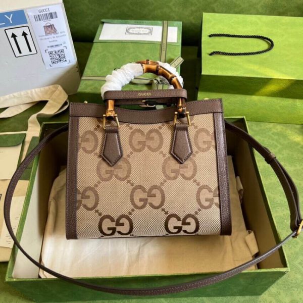 Replica Gucci Diana Jumbo GG Brown Tote Bag 660195 - Image 10