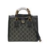 Best Replicas Bags - Replica Gucci Diana Small Black Denim Tote Bag 660195 Shop For Best Louis Vuitton LV Replica Bags With Cheap Price