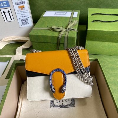 Replica Gucci Dionysus Mini Bag - Orange & White Leather
