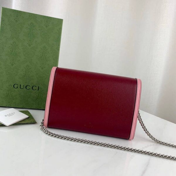 Replica Gucci Dionysus Mini Chain Bag in Red-Pink Leather - Image 4
