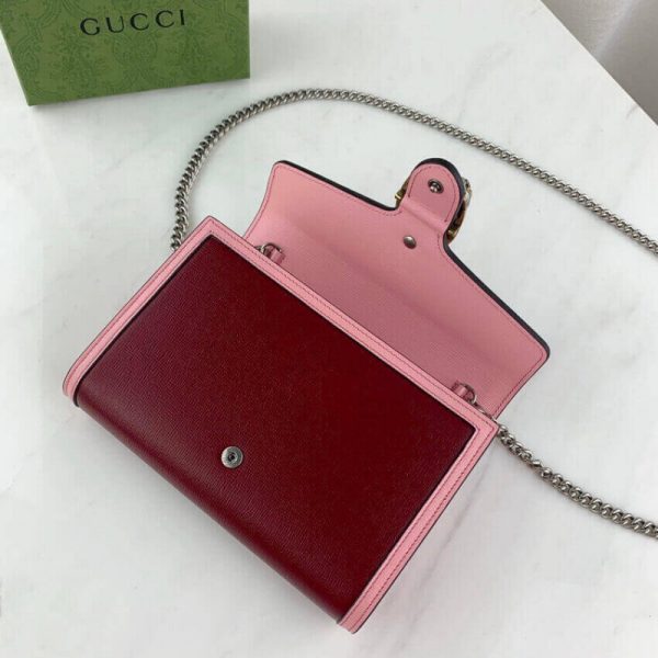 Replica Gucci Dionysus Mini Chain Bag in Red-Pink Leather - Image 7