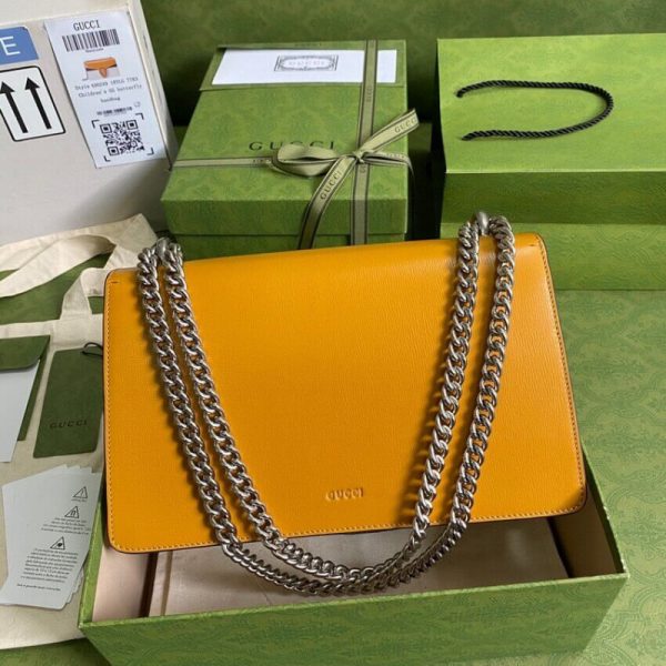Replica Gucci Dionysus Orange Leather Shoulder Bag - Image 4