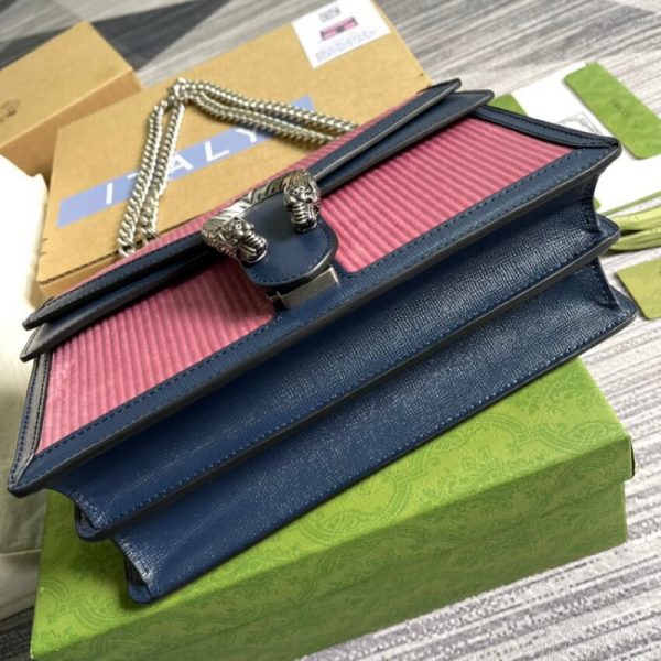 Replica Gucci Dionysus Small Pink Corduroy Shoulder Bag - Image 8