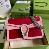 Best Replicas Bags - Replica Gucci Dionysus Red & Pink Leather Shoulder Bag Shop For Best Louis Vuitton LV Replica Bags With Cheap Price