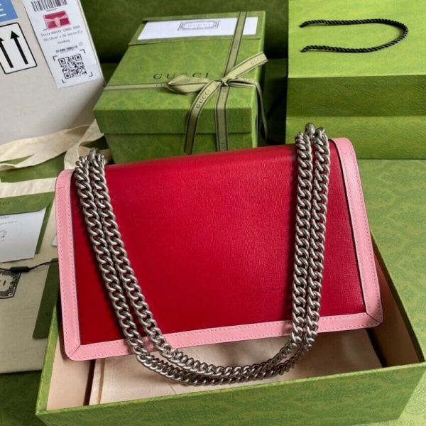 Replica Gucci Dionysus Red & Pink Leather Shoulder Bag - Image 4