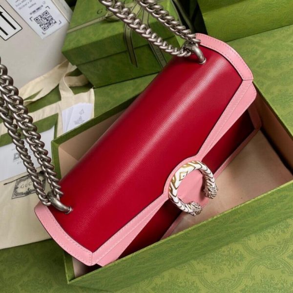 Replica Gucci Dionysus Red & Pink Leather Shoulder Bag - Image 6