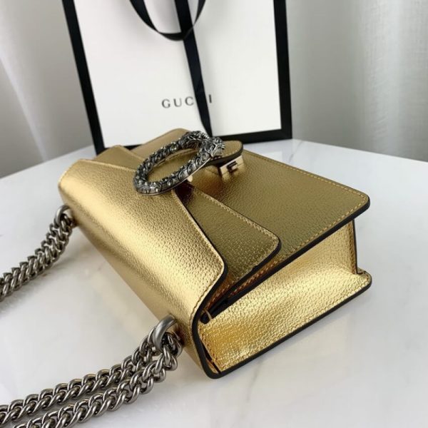 Replica Gucci Dionysus Gold Lame Leather Shoulder Bag - Image 11