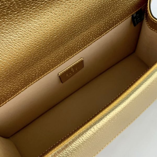 Replica Gucci Dionysus Gold Lame Leather Shoulder Bag - Image 13