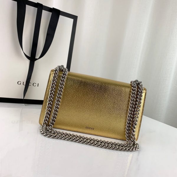 Replica Gucci Dionysus Gold Lame Leather Shoulder Bag - Image 7