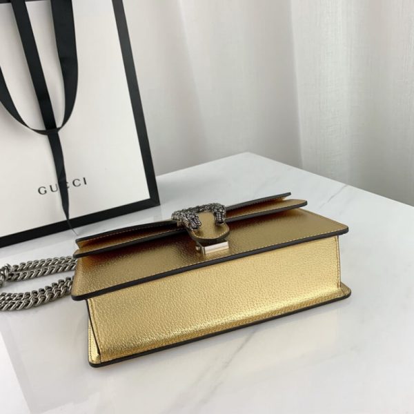 Replica Gucci Dionysus Gold Lame Leather Shoulder Bag - Image 10