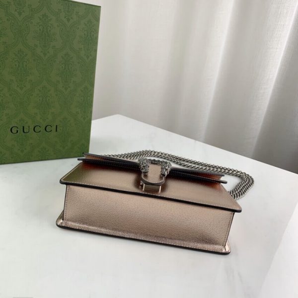 Replica Gucci Dionysus Rose Gold Lame Leather Shoulder Bag - Image 11