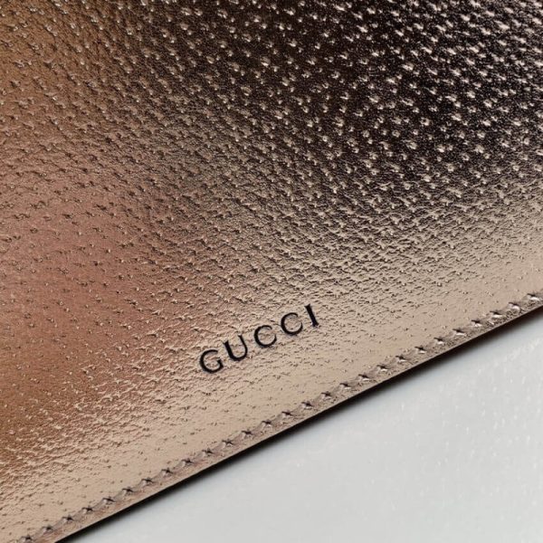 Replica Gucci Dionysus Rose Gold Lame Leather Shoulder Bag - Image 15