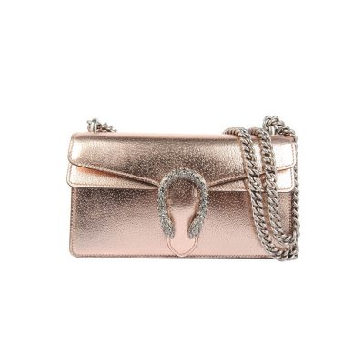 Replica Gucci Dionysus Rose Gold Lame Leather Shoulder Bag