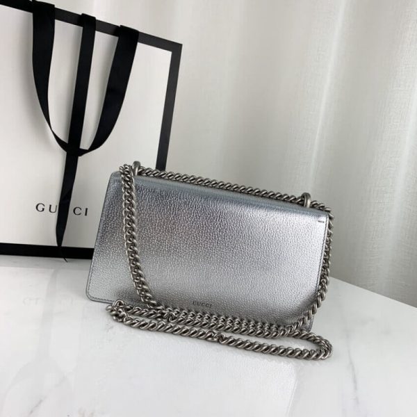 Gucci Dionysus Silver Lame Leather Shoulder Bag Replica - Image 5