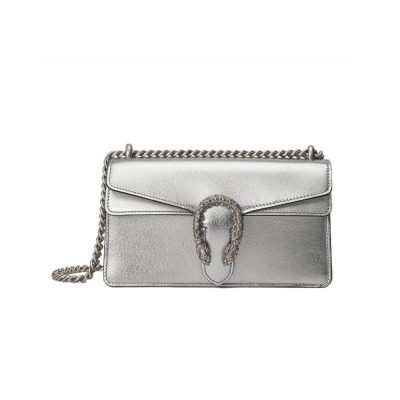 Gucci Dionysus Silver Lame Leather Shoulder Bag Replica