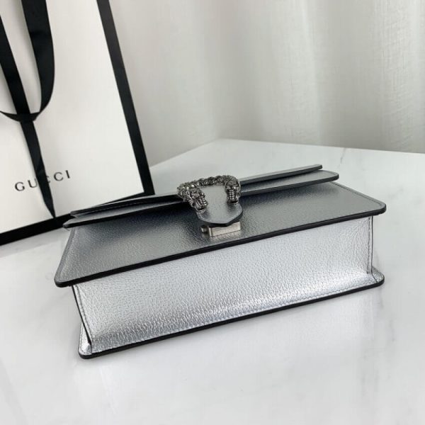 Gucci Dionysus Silver Lame Leather Shoulder Bag Replica - Image 7