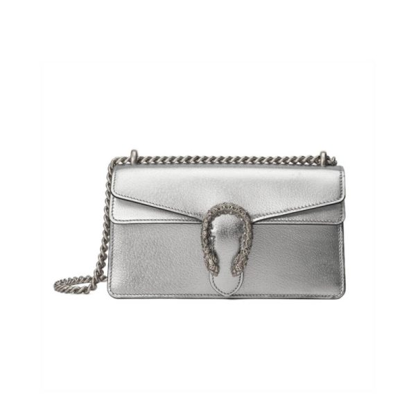 Gucci Dionysus Silver Lame Leather Shoulder Bag Replica
