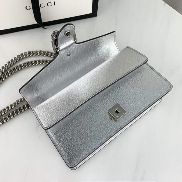 Gucci Dionysus Silver Lame Leather Shoulder Bag Replica - Image 10