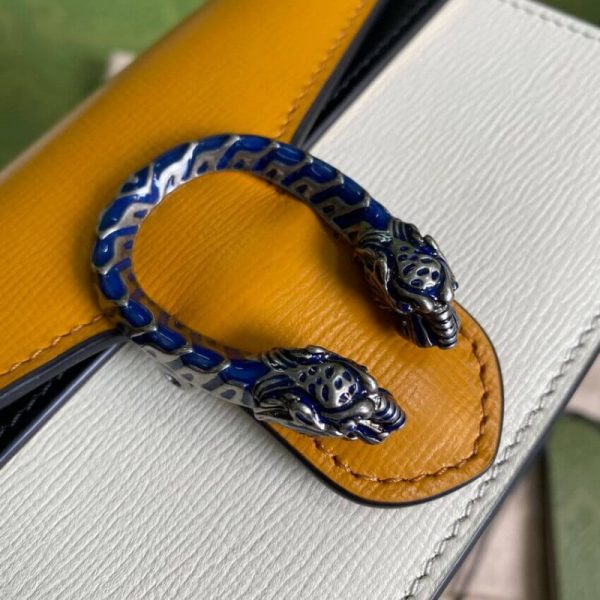 Replica Gucci Dionysus Mini Bag in Orange & White Leather - Image 4