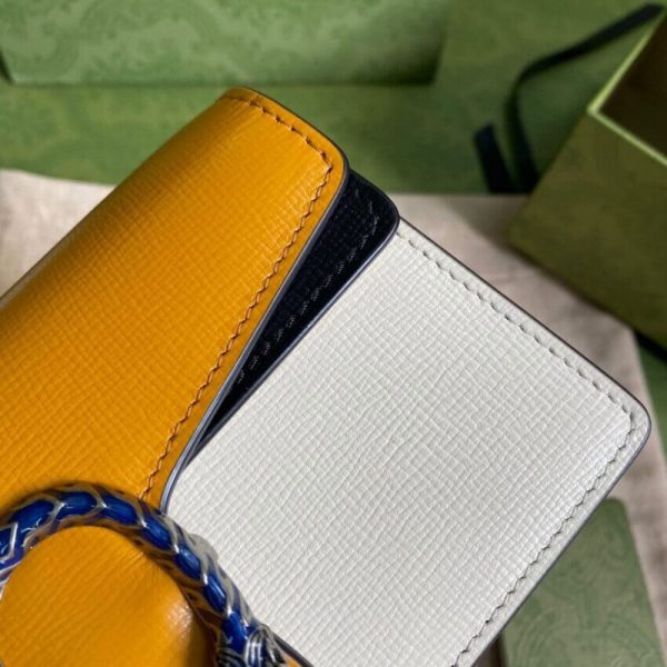 Replica Gucci Dionysus Mini Bag in Orange & White Leather - Image 7
