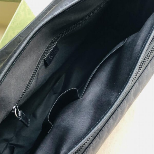 Replica Gucci GG Guccissima Black Nylon Messenger Bag - Image 11