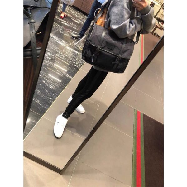 Replica Gucci GG Guccissima Black Nylon Messenger Bag - Image 3