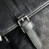 Best Replicas Bags - Replica Gucci GG Guccissima Black Nylon Messenger Bag Shop For Best Louis Vuitton LV Replica Bags With Cheap Price