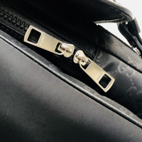 Replica Gucci GG Guccissima Black Nylon Messenger Bag - Image 10