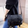 Best Replicas Bags - Replica Gucci GG Guccissima Black Nylon Messenger Bag Shop For Best Louis Vuitton LV Replica Bags With Cheap Price