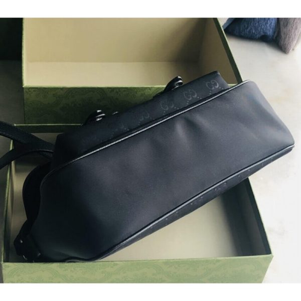 Replica Gucci GG Guccissima Black Nylon Messenger Bag - Image 9