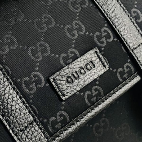Replica Gucci GG Guccissima Black Nylon Messenger Bag - Image 10