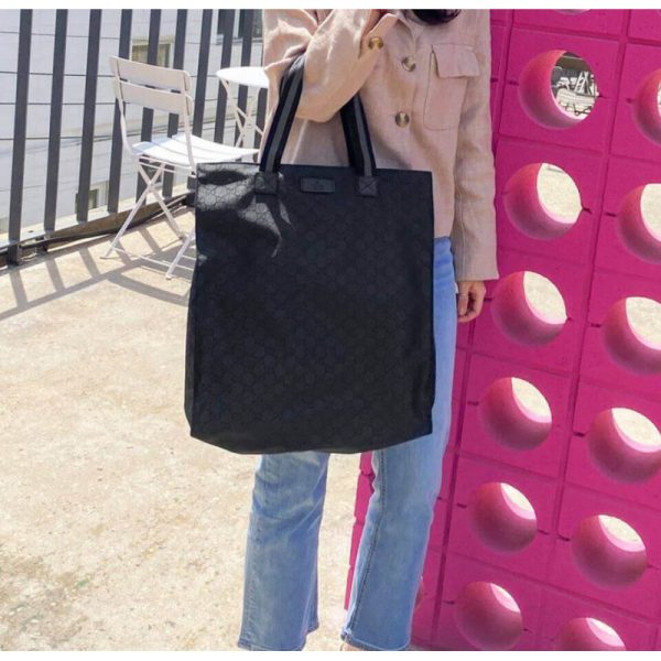 Replica Gucci GG Guccissima Black Nylon Tall Tote Bag - Image 2
